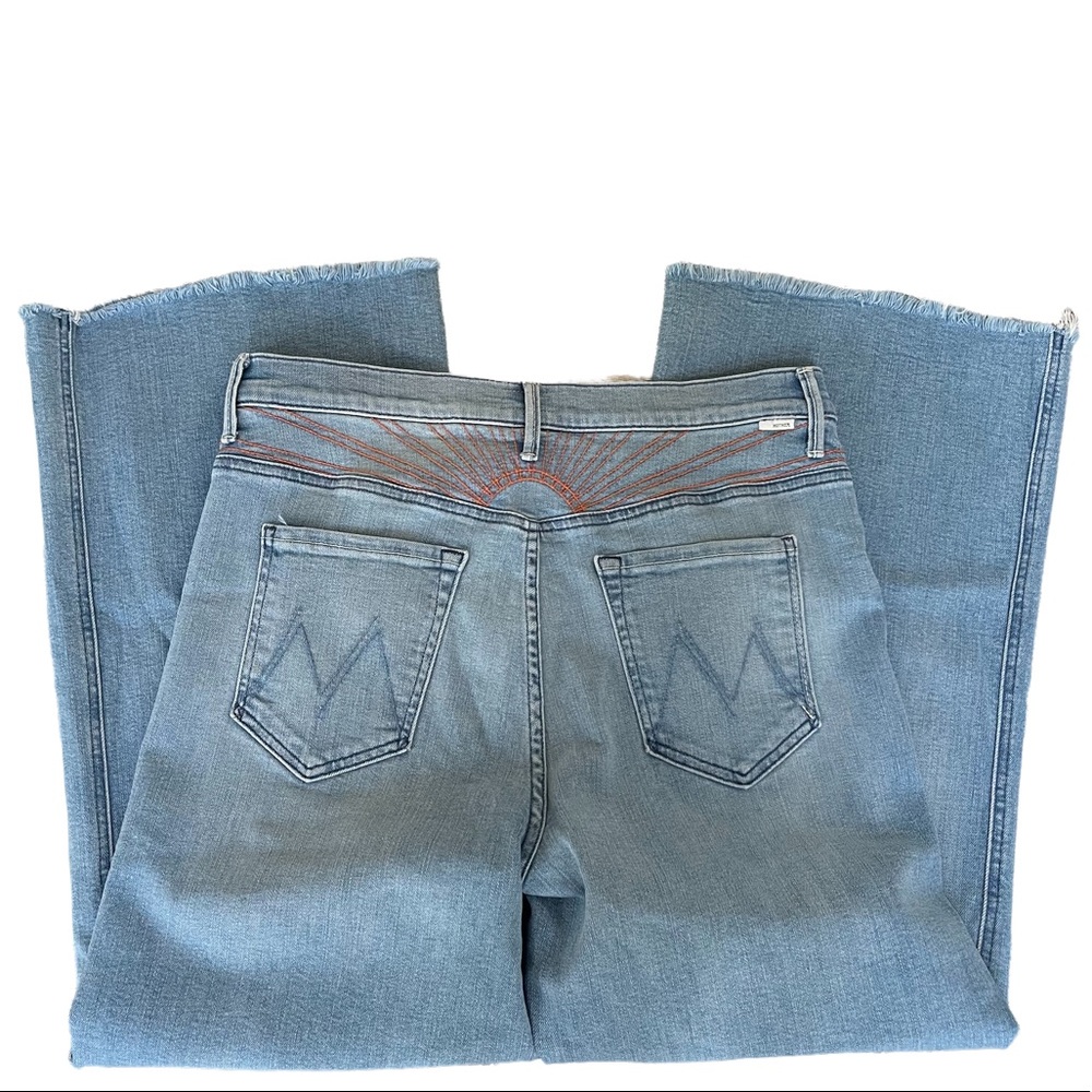 Mother Sunburst Roller Ankle Fray Denim Jeans Size: 30
